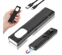 ABOHU Pocket EDC Torch, Slim Flat Torch Rechargeable Work Light with Pocket Clip and Magnetic Base, IP45 Waterproof & Drop-Resistant, Mini Led Torch for Hiking, Workshop, Repair