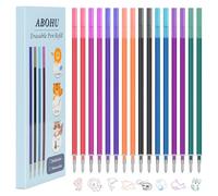ABOHU Refill for Erasable Gel Pen, Set of 16, Height 13.4 cm, Multicolor Thermosensitive Ink, Tip 0.7 mm, Erasable Pen Refills Compatible with Legami and Other Brands That Use Standard