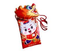 Aboiled 1 PCS 2024 Dragon Year Chinese New Year Fabric Red Envelope Chinese Red Envelope Red Envelope F