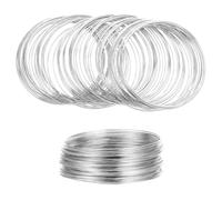 Aboiled 100 Loop Jewelry Wire, Memory Wire for Jewelry Making Bracelets Beading Wire for Jewelry Making Silver
