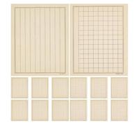 Aboiled 100 Sheets Chinese Calligraphy -Paper with 2 Styles Grids Japanese Sumi Paper Brush Ink Calligraphy for Beginners