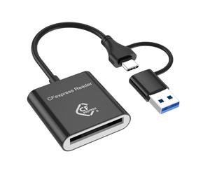 Aboiled 10Gbps CFexpress Type B Card Reader Writer USB3.2 Gen2 USB-C CFe Card Reader for Android Win XP/Vista/7/8/8.1/10/11 OS 10Gbps USB3.2 Gen2 USB-C