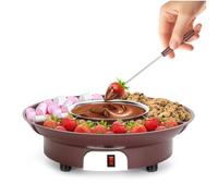 Aboiled 10oz MINI Electric Chocolate Melting Pot Cute Chocolate Fondue Fountain Warmer Machine for Milk Chocolates Cheese Butter UK Plug
