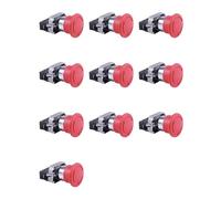 Aboiled 10pcs 22mm NC Red Mushroom Emergency Stop Push Button Switch 600V 10A ZB2-BE102C XB2-BS542X1