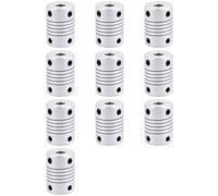 Aboiled 10pcs 6mm to 8mm Shaft Coupling 25mm Length 18mm Diameter Stepper Motor Coupler Aluminum Alloy Joint Connector