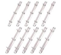 Aboiled 10Pcs A5 Notebook 3-Ring Binder Mechanism Letter Size Holes 20mm Metal Loose Leaf Binders Spine-Combs