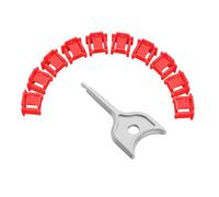 Aboiled 10PCS Anti-Dust RJ45 Dust Port Cover Protector with Key for Ethernet Port LAN Switch Router Network Accessories Red