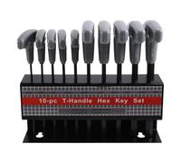 Aboiled 10PCS Imperial Hex Key T-Handle Set 3/32"-3/8" T-Handle Allen Wrench Set with Storage Rack for Automotive Repair
