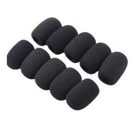 Aboiled 10pcs Microphone Head Cover Breathable Foam Mic Windscreen for Headset Collar Mic