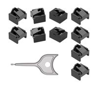 Aboiled 10PCS RJ45 Inserts Lock with Key RJ45 Dust-Proof Network Plug Connector Enhances Data Security Protection for Switch Router Black