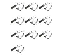 Aboiled 10X 9Pin USB Header Splitter with Power Cable, Internal USB Hub Extension USB 2.0 Splitter Connector