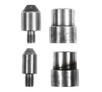 Aboiled 12mm (1/2 Inch) Flat Head + 10mm Flat Head Punching Die for Hand- Grommet Machine Eyelet Hole Punch Tool