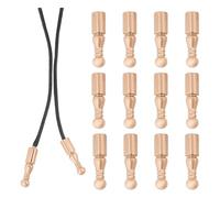 Aboiled 12Pcs Bolo Tie Tips Replacement End Caps Long Alloy Cord Ends Smooth for Clothes Decoring Chain Bracelet DIY Crafts B