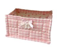 Aboiled 1PC Square Fabric Storage Basket Cute Fabric Storage BOX Fabric Home Decoration Pink Frame