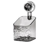 Aboiled 1PCs Rotating Suction Cup Storage Rack Bathroom Non Perforated Wall Mounted Organizing and Storage Box Transparent,S