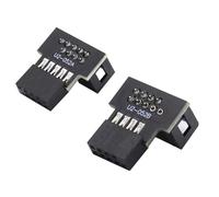 Aboiled 1set Down & Up Angled 90 Degree Male to Female USB 2.0 10Pin 9Pin Header for Motherboard Extension Adapter