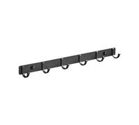 Aboiled 2pcs 6 Hook Kitchen Punch-Free Hook Nordic Black Space Aluminium Single Hook Simple Coat Hook Wall Hook. 6 Hooks