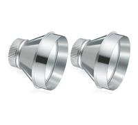 Aboiled 2pcs 7 Inch to 4 Inch Duct Reducer Increaser Galvanized Steel Air Duct Adapter Round Crimped Pipe