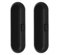Aboiled 2Pcs Protable Electric Toothbrush Travel Box Storage Case for Universal Toothbrush Handle Tooth Brush Heads Holder,Black Easy to Use 21.5 X 8 X 4.5cm