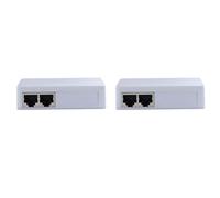Aboiled 2X 2 Port Poe Extender 10/100Mbps 1 to 2 PoE Repeater 12V 1A 250m Distance to Power for Standard PoE Switch/IP Camera