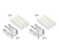 Aboiled 2X 2-Size M6219 Sliding Shower Door Bottom Guide Combo Pack-Rails for Glass Shower Doors Fits 1/2in & 3/8in Glass