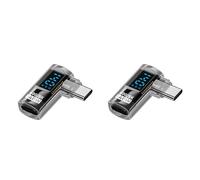 Aboiled 2X 90 Degree USB C Adapter Right Angle U Shape Type C Adapter 40Gbps Data Transfer PD 140W USB4.0 8K 60Hz Converter, B