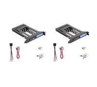 Aboiled 2X Aluminum Alloy PCI Slot Mobile Rack Support 2.5 Inch HDD SSD for PC Expansion Slot SATA3 6Gbps Connector Hotswap