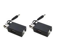 Aboiled 2X DC12V 1CH Active UTP Video Transmitter Balun BNC Video Balun for CCTV Camera DVR System