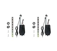 Aboiled 2X Electric Power Automatic Telescopic Antenna Exterior Vehicle Aerials 12V Universal Waterproof for Car SUV AM FM Radio