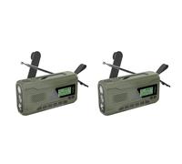 Aboiled 2X /FM Bluetooth Radio Emergency Radio Built in 4500Mah Battery Solar Hand Crank Radio Receiver Outdoor Radio