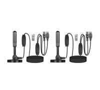 Aboiled 2X HD Digital TV Antenna 37dB High Gain Amplified HD TV Antenna Indoor Outdoor Digital HD Freeview Aerial Cable,A