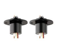 Aboiled 2X Hole 5mm Through Bore Slip Ring 6CH 2A Collector Ring Joint Conductive Slipring Unlimited Rotary Connector