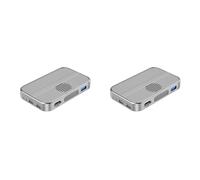 Aboiled 2X Magnetic M.2 NVMe SSD Enclosure 10Gbps USB C Docking Station with Cooling Fan -Compatible 4K60HZ SD/TF PD 100W