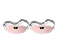 Aboiled 2X Menstrual Heating Pad Warm Palace Belt Relief Waist Pain Uterus Vibrating Abdominal Massager Electric Waist Belt A