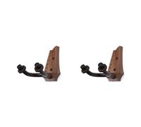 Aboiled 2X Multi-Styles Guitar Wall Mount Hanger Non-Slip Instrument Rack Holder for Electric Guitar Headstock
