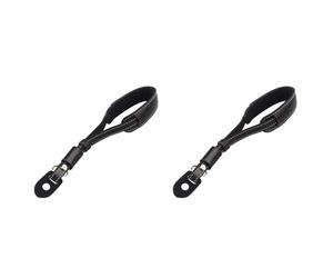 Aboiled 2X Suitable for SLR Leather Wrist Strap Digital Camera Anti-Lost and Anti-Fall Hand Strap Photography Accessories-Black