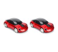Aboiled 2X Wireless Mouse Car Mouse Wireless Mouse Car Shape Ergonomic Optical Cordless Mice with USB Receiver Mause