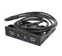 Aboiled 3.5" 20Pin to 2 USB 3.0 Port HUB HD Audio PC Floppy Expansion Front Panel PC Floppy Expansion Front Panel
