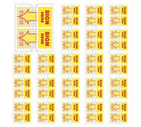 Aboiled 300 Piece Sign Here Tabs Sign Here Stickers Sign Here Flags with Dispenser Arrows Flag, 1 Inch (Yellow)