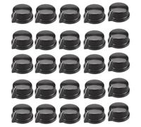 Aboiled 30PCS 6.35mm Shaft Brass Inside Set Screw Guitar Pedal Effects Control Amp Knob Guitar Replacement Parts Black