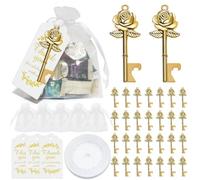 Aboiled 30PCS Key Bottle Opener Paper Card Marriage Wedding Decoration Bridal Shower Gifts Wedding Souvenir Favors for Guests Easy to Use,C