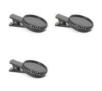 Aboiled 3pcs 52mm Phone ND Filter ND2 to ND400 Clip-on Variable Neutral Density Filter for Phone Mobile Smart Phone Camera