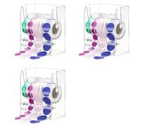 Aboiled 3X Adjustable Label Dispenser Acrylic Sticker Roll Dispenser Sticker Roll Holder Clear Label Holders 4 Disks