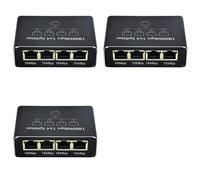 Aboiled 3X Gigabit Network Splitter 1-to-4 Network Cable Splitter RJ45 Network Port Ethernet Splitter Suitable for PC Laptops