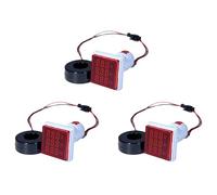 Aboiled 3X LED Digital Voltmeter Ammeter Meter AC6-500V Signal Lights Voltage Current Frequency Meter Indicator Tester Red