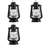 Aboiled 3X Outdoor Oil Lamp, Burning Lantern Lamps/Hanging Emergency Camp Disaster Prevention Lighting,Black