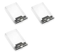 Aboiled 3X USB 3.0 External Hard Drive Enclosure 2.5 Inch SSD External Hard Drive Case HDD Enclosure Clear Harddisk Boxs