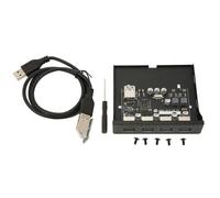Aboiled 4 Port Front Panel PCIE to USB 3.0 Hub with 3.5 Inch Front Panel PCIE Card for Computer Case Expansion