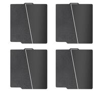 Aboiled 4 Set 257x257mm Black PEI Double Sided Build Plate for -Lab A1/X1C/X1/X1E/P1P/P1S, Smooth PEI&Textured PEI Plate