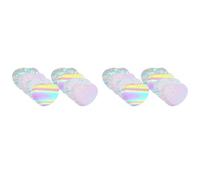 Aboiled 400Pcs Heart Button Maker Supplies Glittering Film for Pin Maker Machine Kit 4 Styles Clear Holographic Laminate Sheets